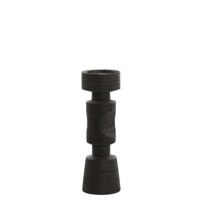 Candle holder Ø10,5x35,5 cm EXUMAS wood matt black