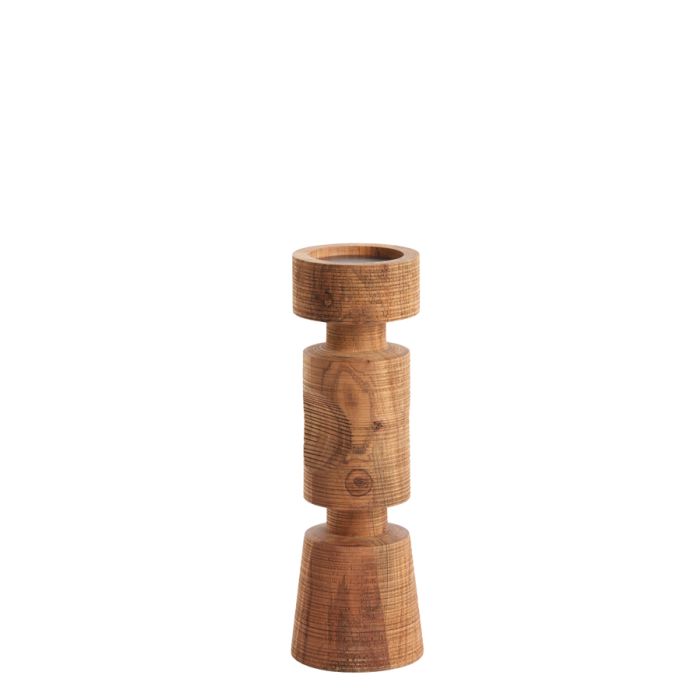 Candle holder Ø10,5x35,5 cm EXUMAS wood brown