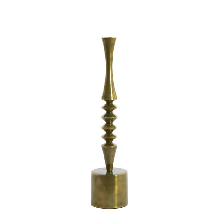 Candle stick Ø10x45 cm MISTRY shiny green gold