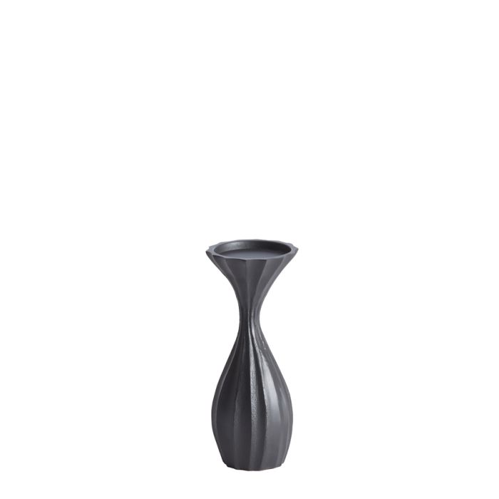 Candle holder 11x11x26 cm NYOKO matt black