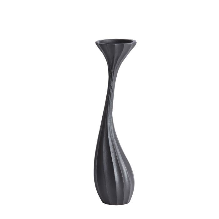 Candle holder 11x11x44 cm NYOKO matt black