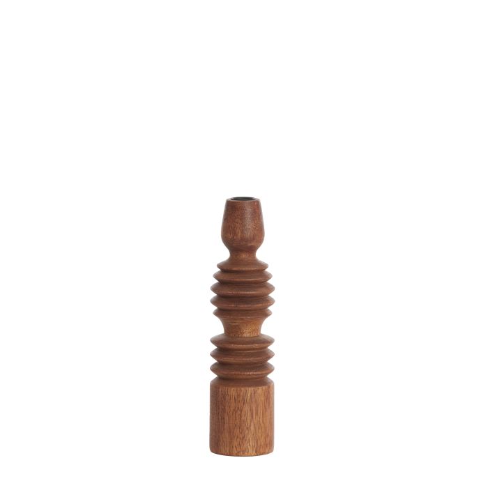 Candle stick Ø7,5x28 cm AFIFE wood russet