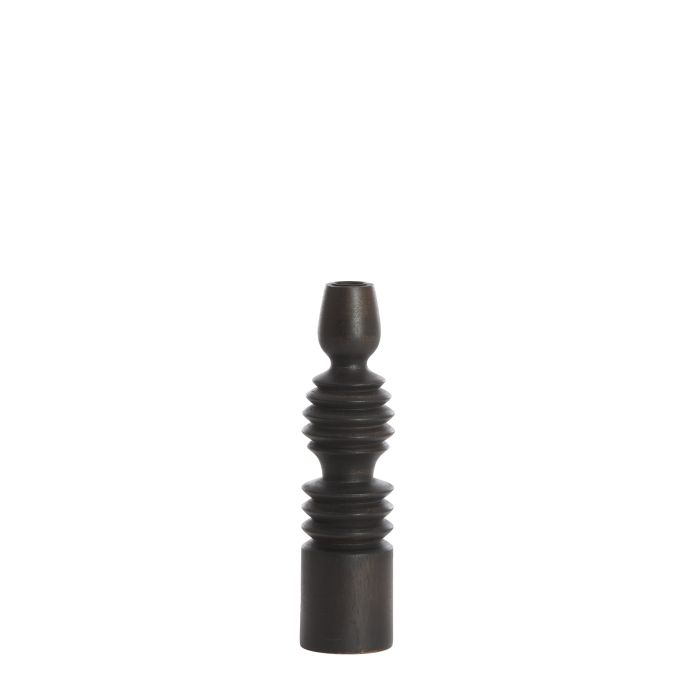 Candle stick Ø7,5x28 cm AFIFE wood dark brown