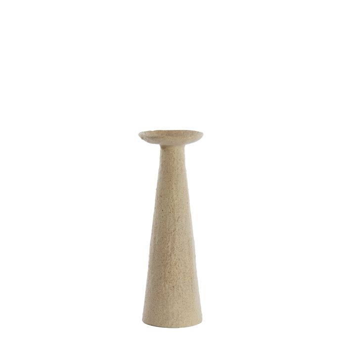 Candle holder 12,5x12x37 cm OTA sand+light brown spotted