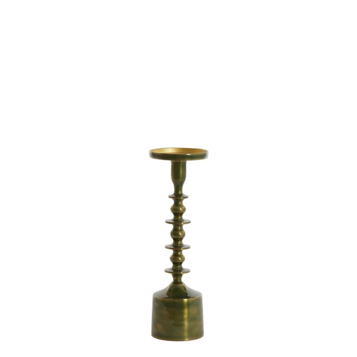 Candle holder Ø11x35,5 cm MERAKO shiny green gold