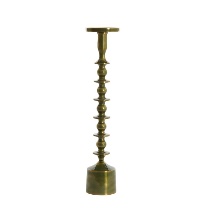 Candle holder Ø11x54,5 cm MERAKO shiny green gold