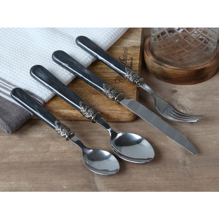 Linas Cutlery w. silver deco set of 4 