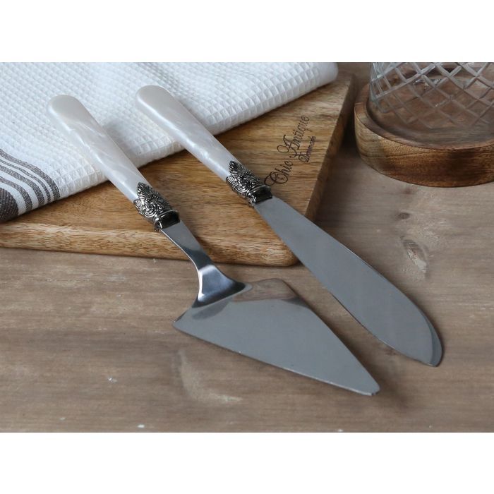 Linas Cake server & knife set of 2