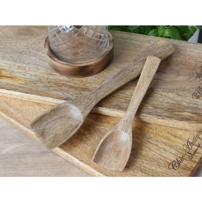 Wooden Spoon w. square head mango wood