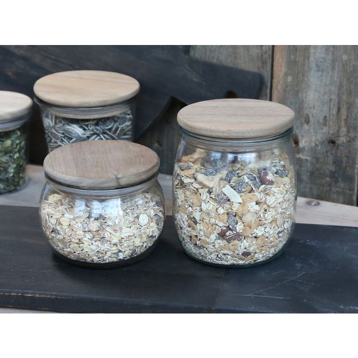 Vallet Storage jar w. wooden lid