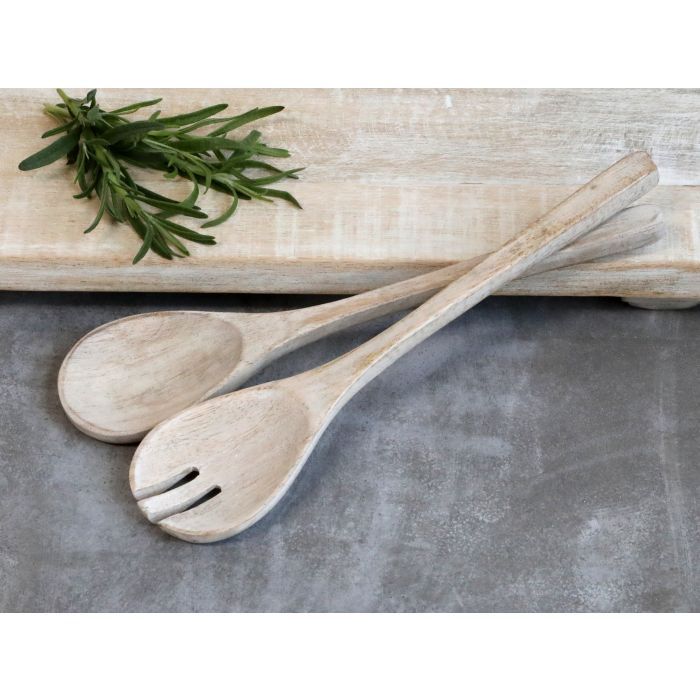 Laon Salad Servers mango wood set of 2