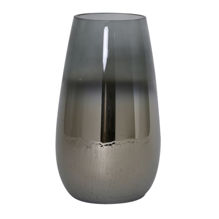 Vase Ø23x40 cm IZEDA glass metallic grey