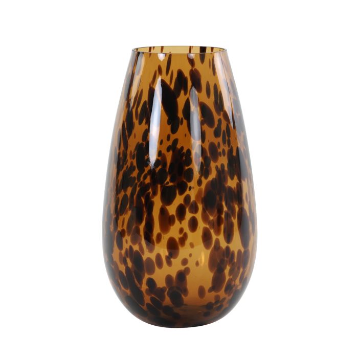 Vase Ø23x40 cm IZEDA glass brown-black