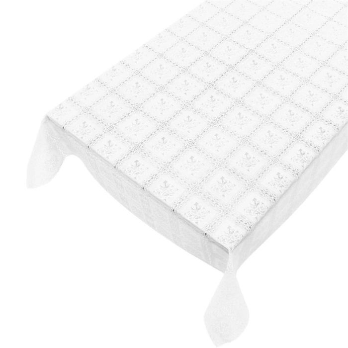 Kabru Pvc Lace Tablecloth white 138cm20mtr