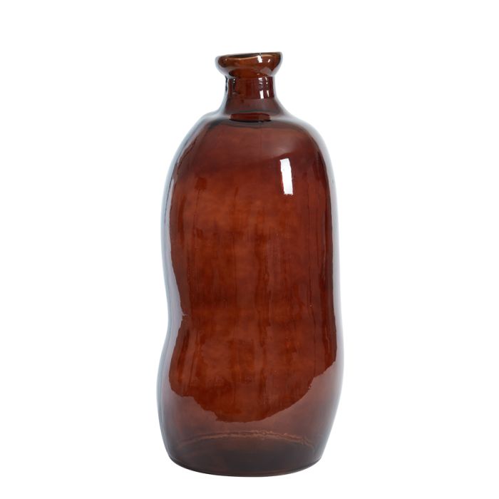 Vase Ø34x73 cm ALTINO glass shiny dark brown