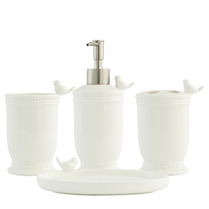 Bathroom set (4) 10x7x13 cm/10x7x13 cm/10x7x19 cm/15x10x4 cm - set (4)