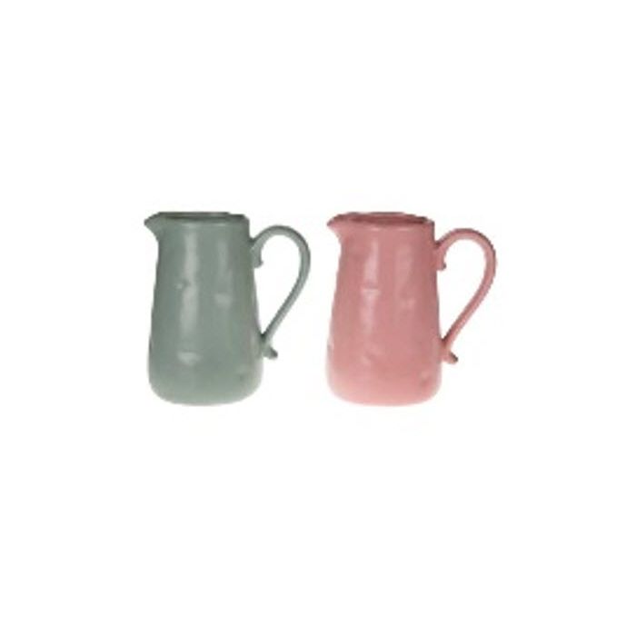 Carafe pink green assorted H23,5