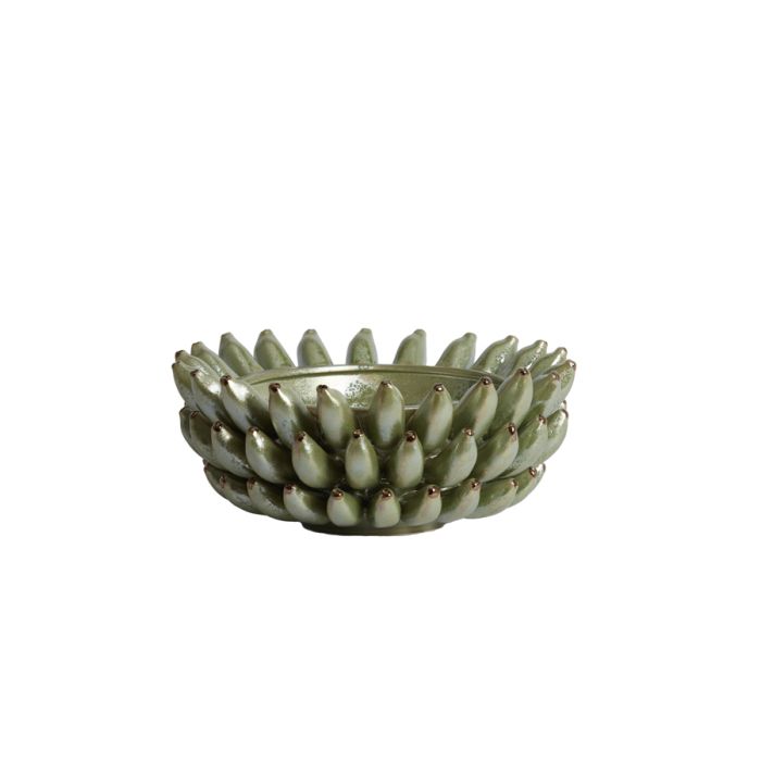 Dish Ø34x15 cm ZITA ceramics green pearl