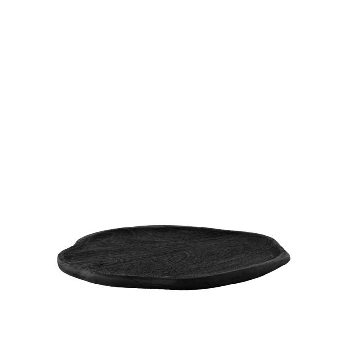 Dish 29,5x28x1,5 cm ROBINIA acacia wood matt black