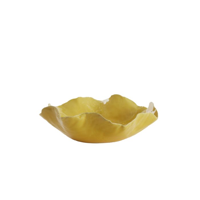 Dish 21,5x18,5x6,5 cm BANDA ceramics yellow