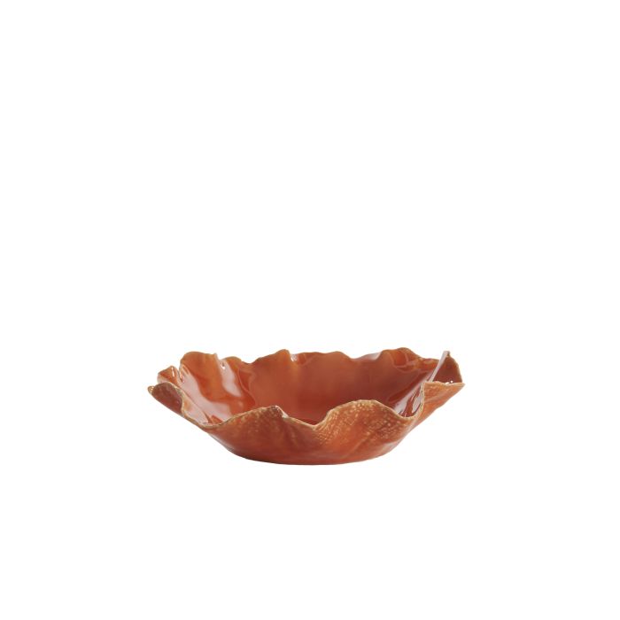 Dish 21,5x18,5x6,5 cm BANDA ceramics orange