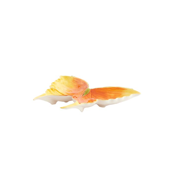 Dish 26,5x24,5x3,5 cm BUTTERFLY yellow-orange