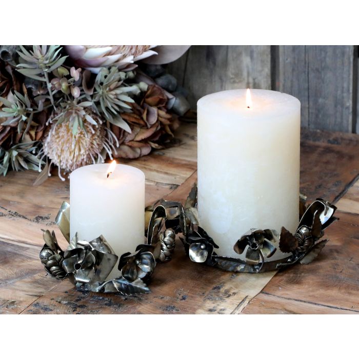 Candle Plate w. rose wreath