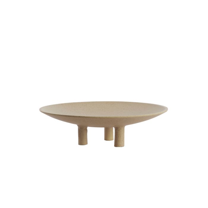 Plateau on base Ø40x11 cm TABUA sand+light brown spotted