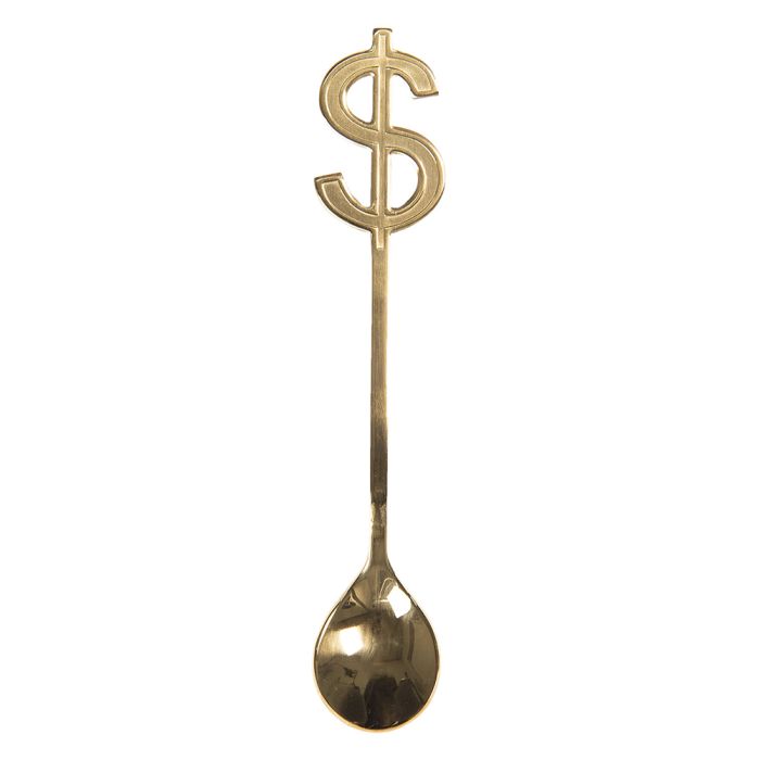 Spoon dollar sign 3x15 cm - pcs     