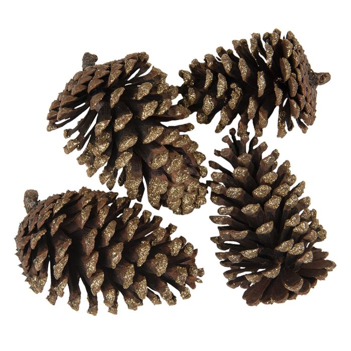 Decoration pine cones (4) ? 8x10 cm - set (4) 