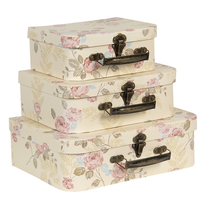 Decoration suitcase (3) 30x21x9/25x18x9/20x16x8 cm - set (3)