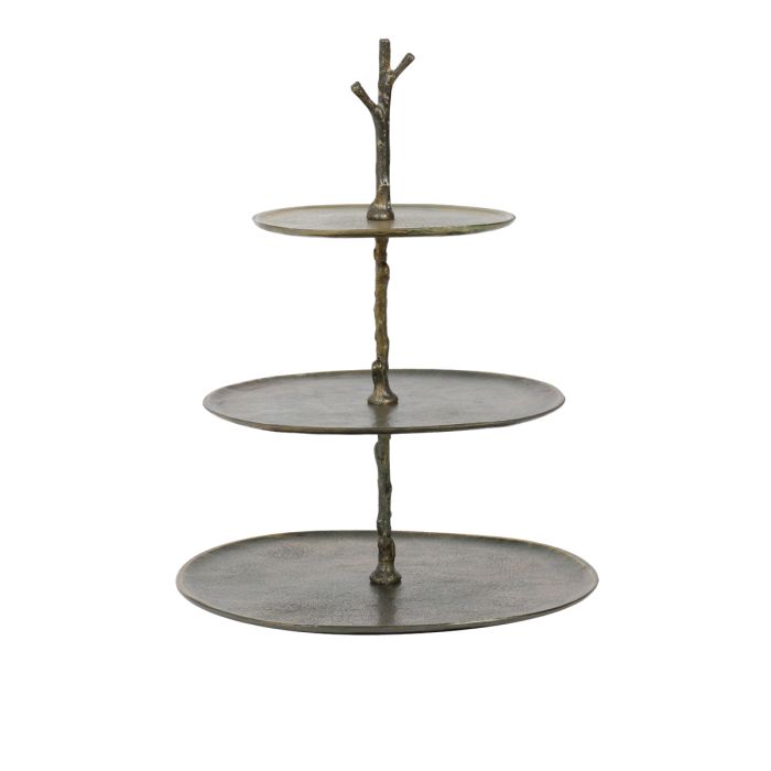 Stand 3 layer 35x31x45 cm TRESA antique bronze