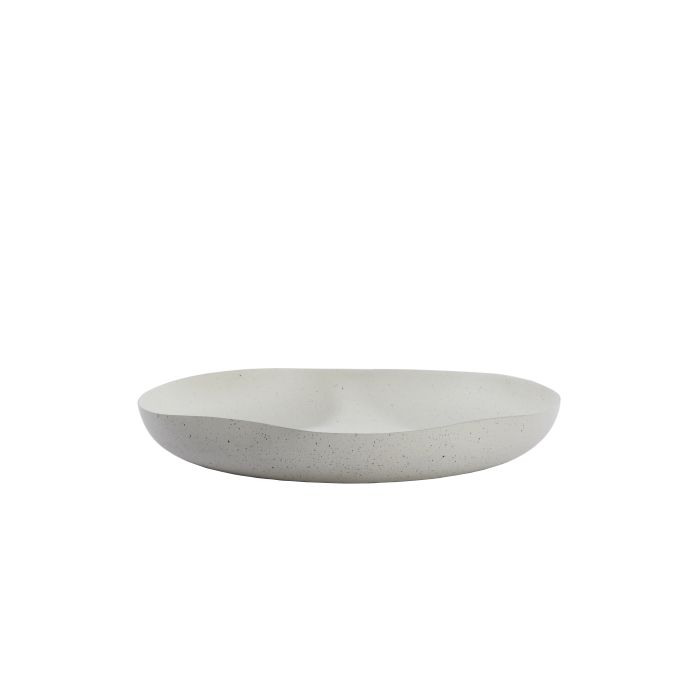 Dish 44x43,5x7 cm ANZIO white+grey spotted