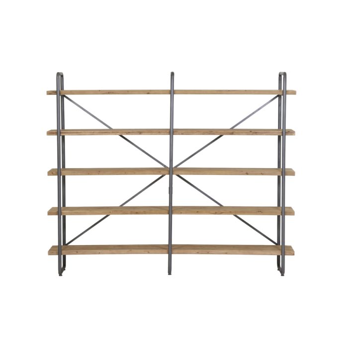 Shelving unit 5 layers 244x47x200 cm CALLAO wood