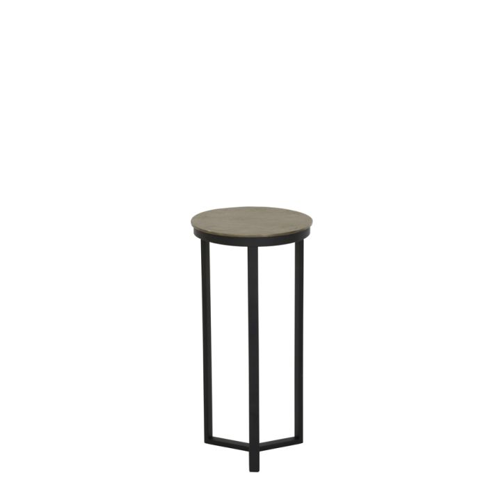 Pillar Ø30x60,5 cm RETIRO black+raw antique bronze