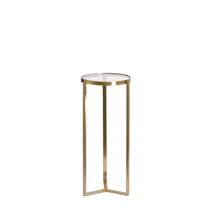 Pillar Ø35x81 cm RETIRO glass brown-light gold