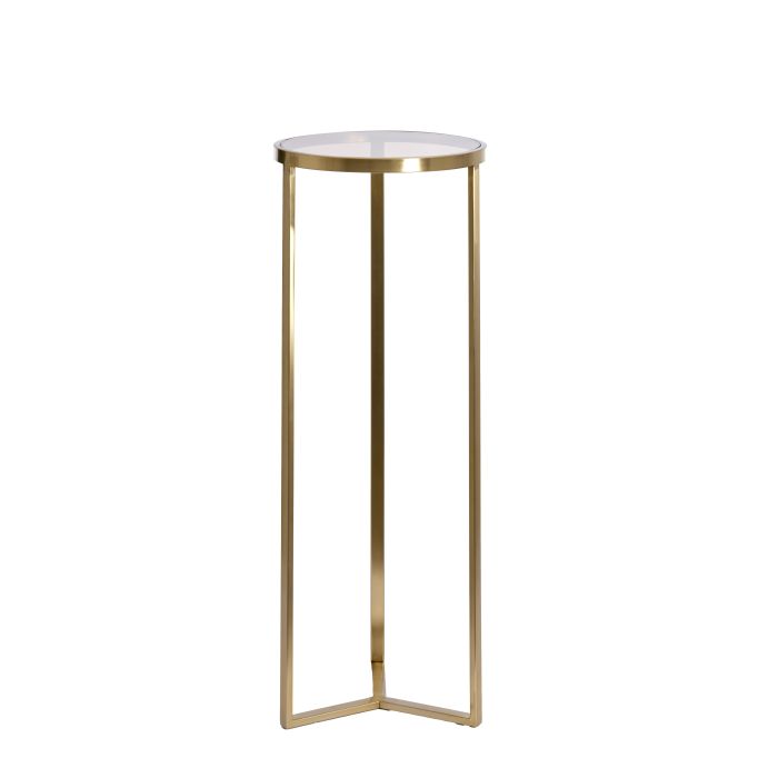Pillar Ø40x101 cm RETIRO glass brown-light gold