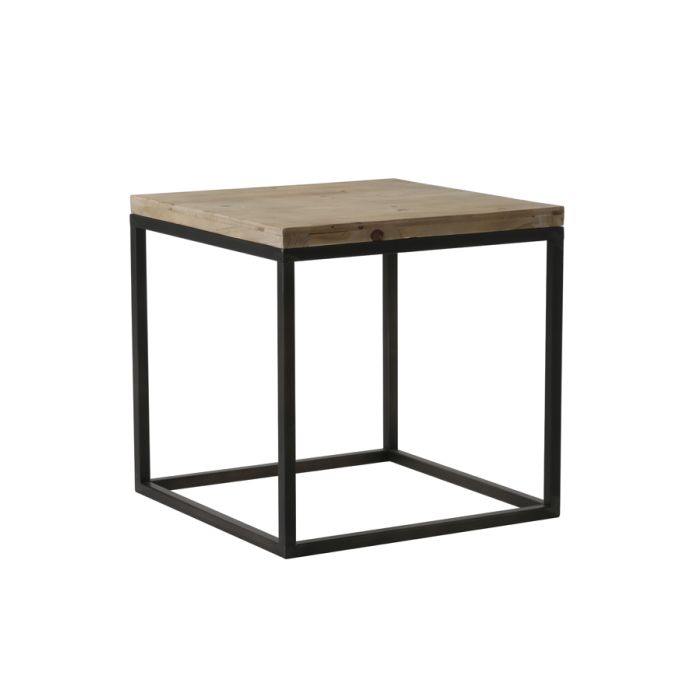 Side table 40x40x40 cm YARULA wood+black