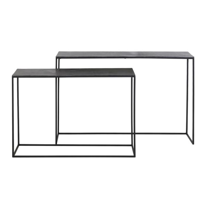 Console S/2 max 120x25x80 cm BOCA raw lead ant-matt black