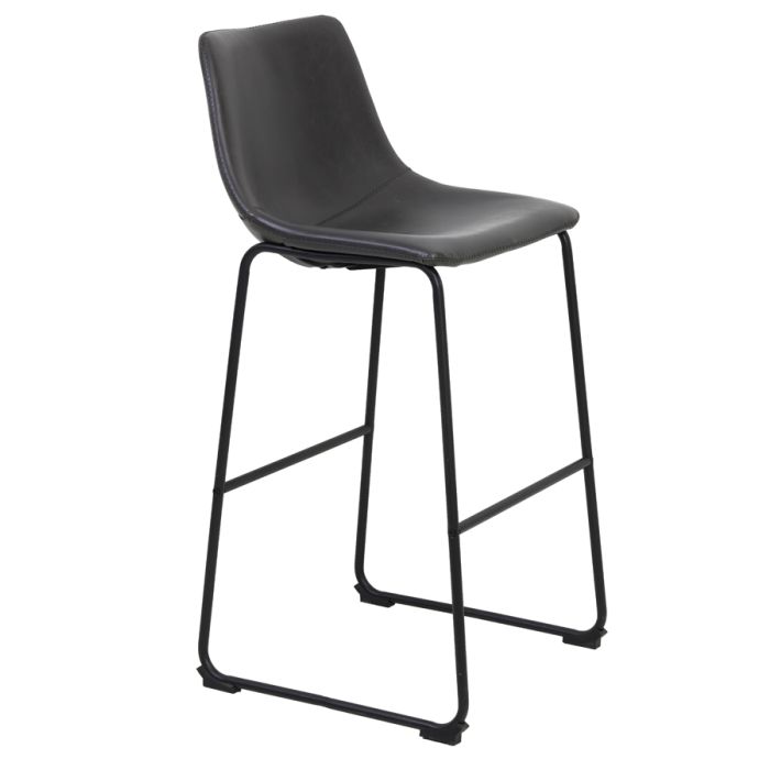 Bar chair 47x46x99 cm JEDDO grey-black