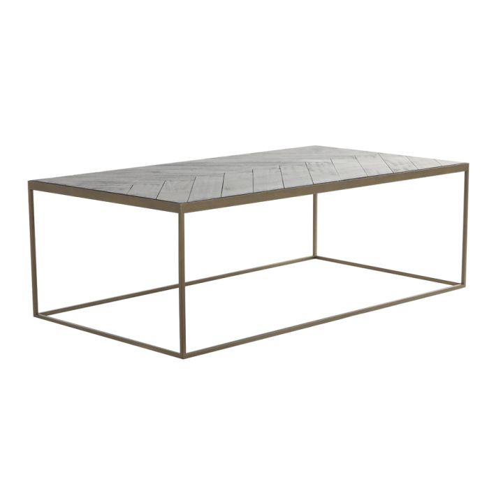 Coffee table 120x65x40 cm CHISA wood black-ant bronze