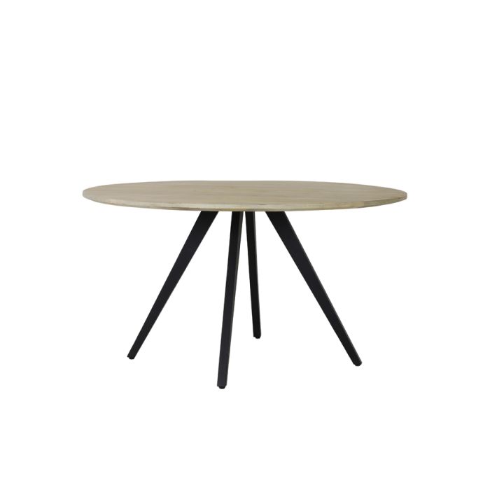 Dining table Ø140x78 cm MAGNIFERA mango wood-black