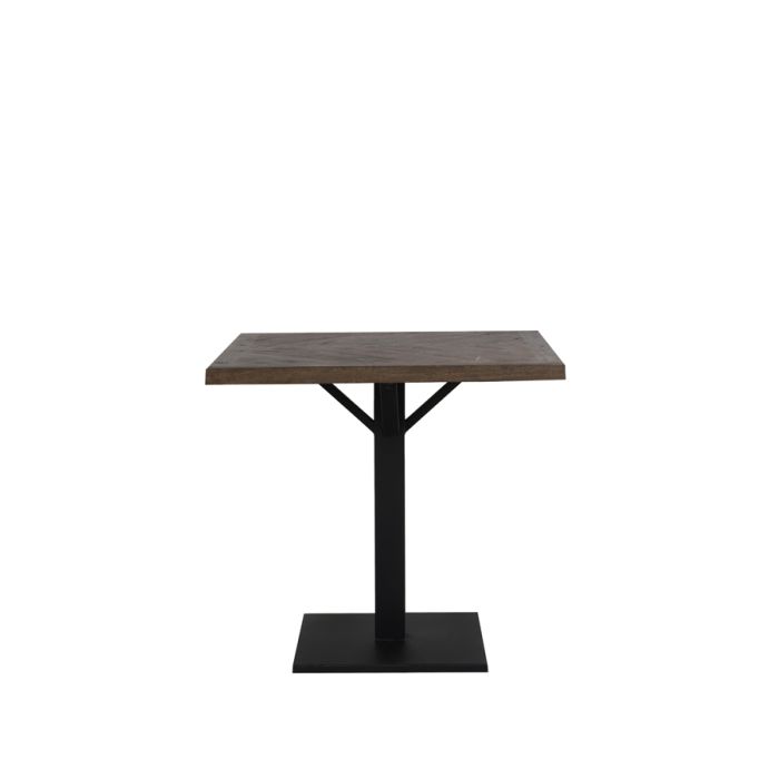 Dining table 80x80x78 cm CHISA wood brown-black