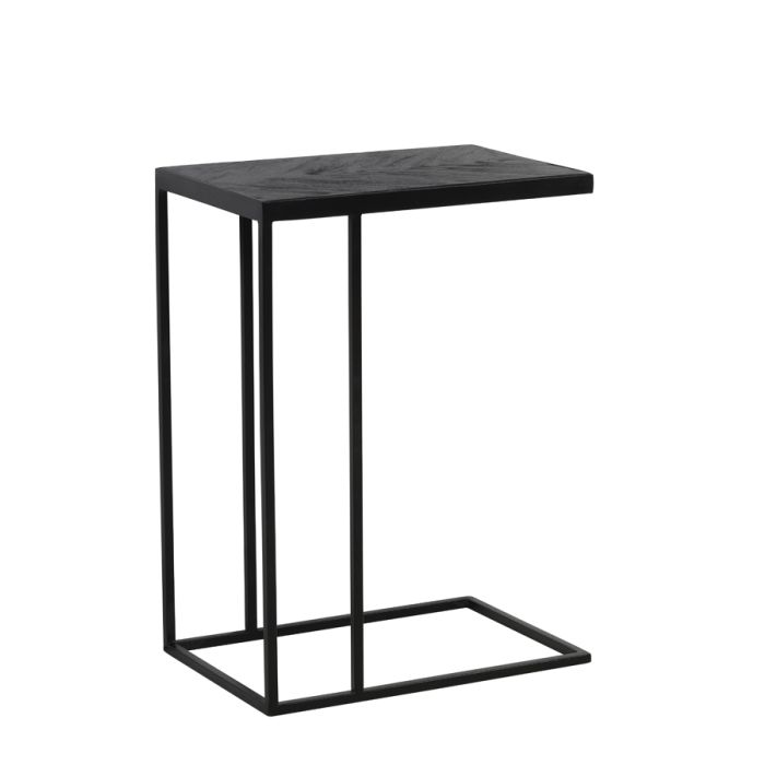 Side table 45x30x62 cm CHISA wood black-black