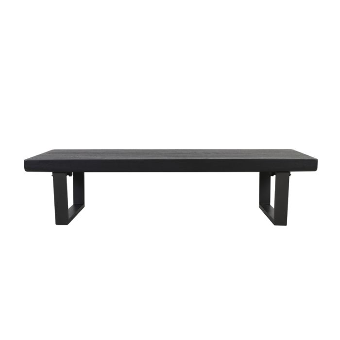 Coffee table 166x59x40 cm MUDEN mango wood matt black+black