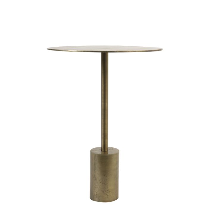 Side table Ø40x55 cm MOLO raw antique bronze
