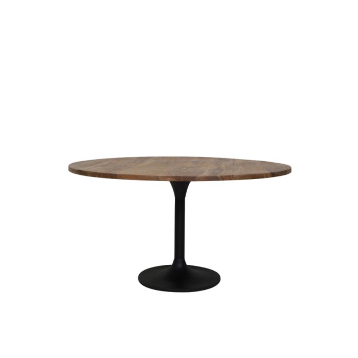 Dining table Ø140x78 cm BIBOCA acacia wood-black