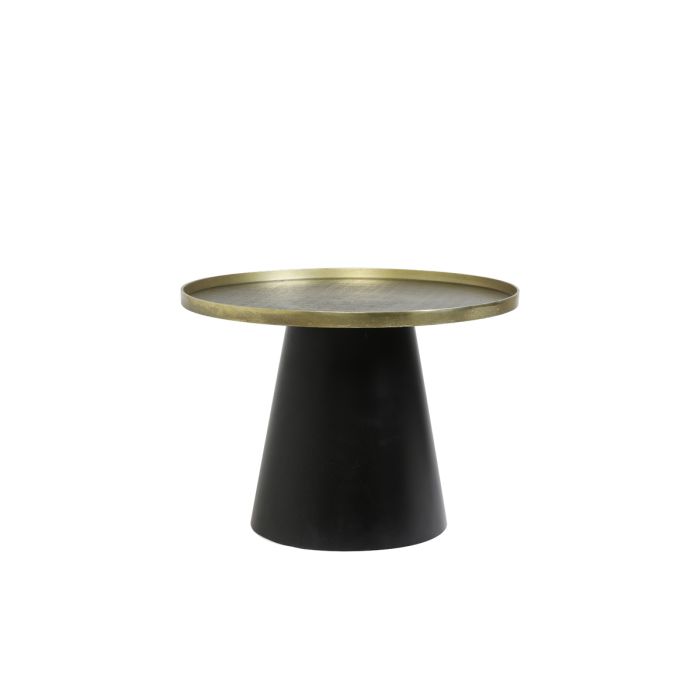 Coffee table Ø60x44 cm POPETA antique bronze-black