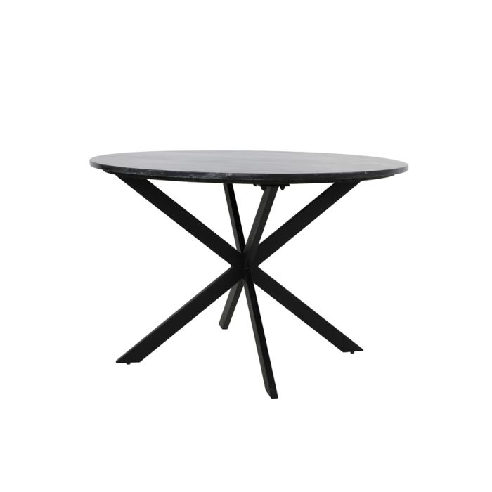 Dining table Ø120x78 cm TOMOCHI marble black-black