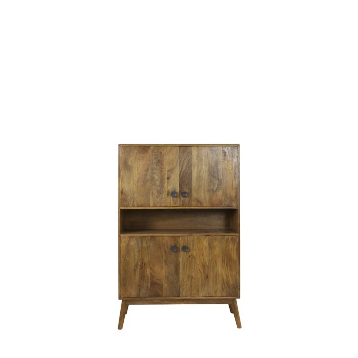 Cabinet 104x40x158 cm ESPITA wood oil brown